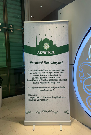 "Azpetrol" company celebrates the Gurban Holiday at gasoline stations.